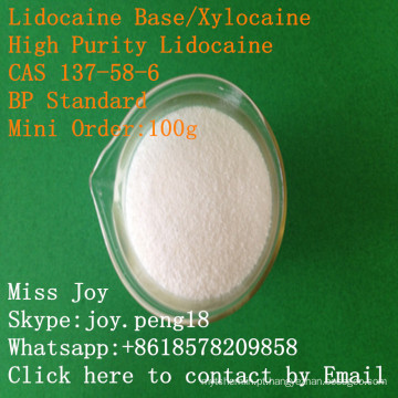 Base normal do Lidocaine da pureza alta do Bp do Lidocaine CAS 137-58-6 alívio da dor anestésico local API EUA Reino Unido em linha